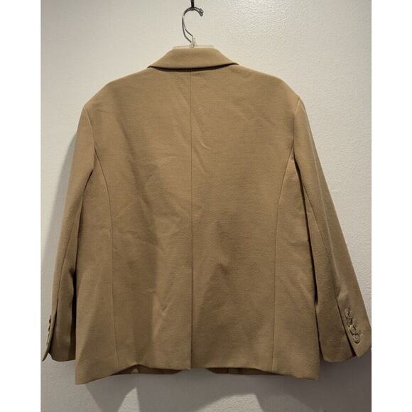 Babaton Women’s Size 1 Two Button Wool Blend Beige Blazer Lined Oversized Fit - Picture 4 of 8